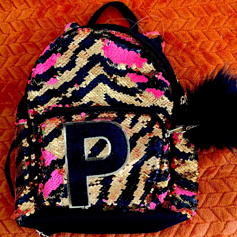 Girls Justice Backpack with large P initial